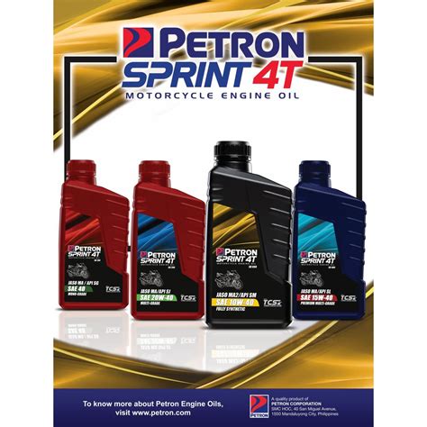 Petron Sprint 4T SR100 Monograde Motorcycle Oil SAE 40 1 Liter