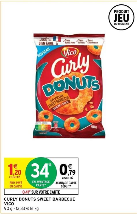 Promo Curly Donuts Sweet Barbecue Vico Chez Intermarch Hyper