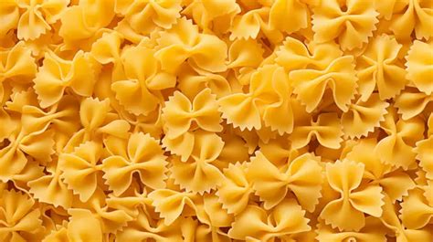 Italian Pasta Texture Background Raw Farfalle Tie Noodles Fusilli