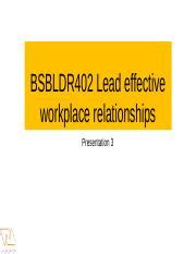 Bsbldr Presentation Pptx Bsbldr Lead Effective Workplace