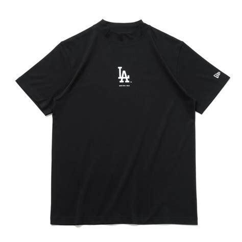 ニューエラNEW ERAメンズゴルフウェア 半袖 Tシャツ MLB ロサンゼルスドジャース ブラック 14109058 ゴルフ用