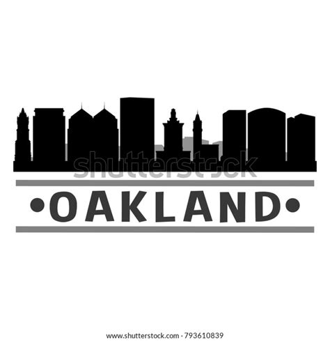 Oakland California Usa Usa Skyline Silhouette Stock Vector (Royalty Free) 793610839 | Shutterstock