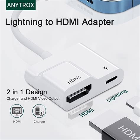 Anytrox Light Ing To Hdmi Digtial Av Adapterphone To Tvconnector With Charging Port Shopee