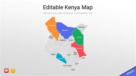 Editable Kenya Map Just Free Slide