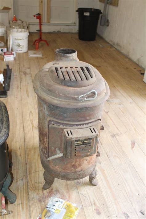 Antique Wood Stove By Ashley Automatic Nice Working Condition Oak Grove Shop Equipment