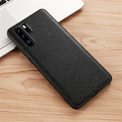 Coque Huawei P Pro V Ritable Cuir Litchi