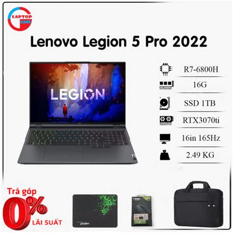 Lenovo Legion 5 Pro 2022 16arh7h Ryzen 7 6800h 16gb 1tb Rtx 3070ti 16 Wqxga 165hz Tai