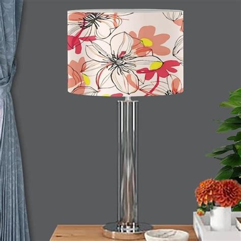 Abat Jour Pour Lampe De Table Motif Fleurs Abat Jour Lampe Tambour