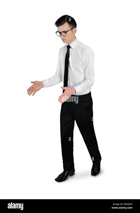 Isolated Business Man Carry Something Stock Photo Alamy