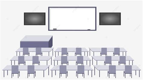 School Classroom Interior Design Illustration Vector School Classroom