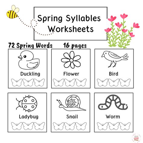 Spring Syllables Worksheets Made By Teachers