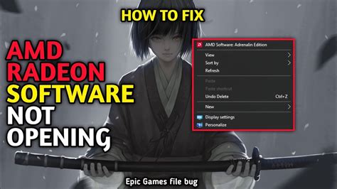 How To Fix Amd Radeon Software Not Opening On Windows Youtube