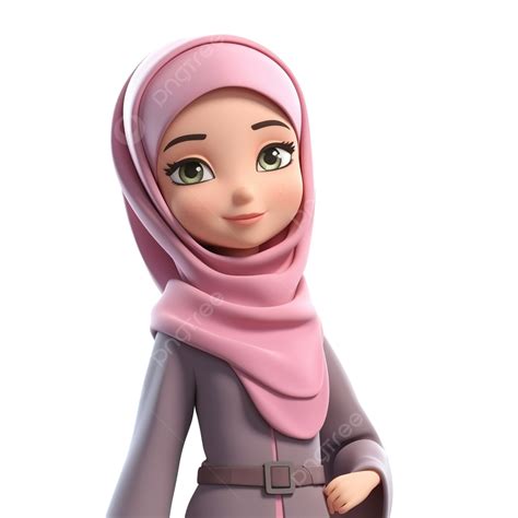 Pose Stylist Karakter Hijab 3d Muslim Jilbab Wanita Png Transparan Dan Clipart Untuk Unduhan