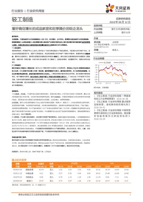 轻工制造行业研究周报：看好确定增长的成品家居和旺季提价的纸企龙头