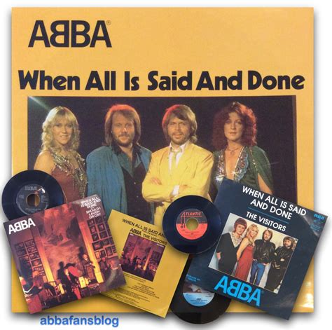 ABBA Fans Blog Collection When All Is Said And Done Singles