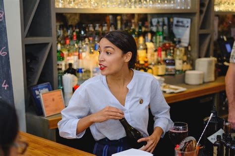 Aoc Bartends In Jackson Heights To Promote Federal Wage Hike For