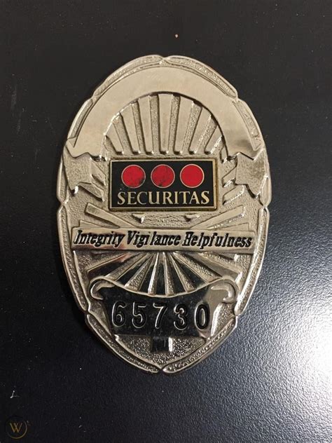 Obsolete Vintage Securitas Security Guard Badge | #1801279278