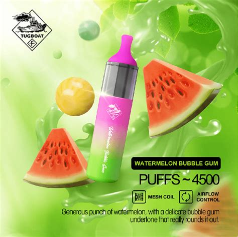 Watermelon Bubble Gum By Tugboat Evo 4500 Vape Monkey Dubaiuaes Best