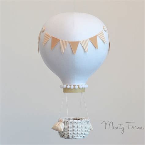 Mint Hot Air Balloon Baby Shower Gift Travel Theme Nursery Etsy