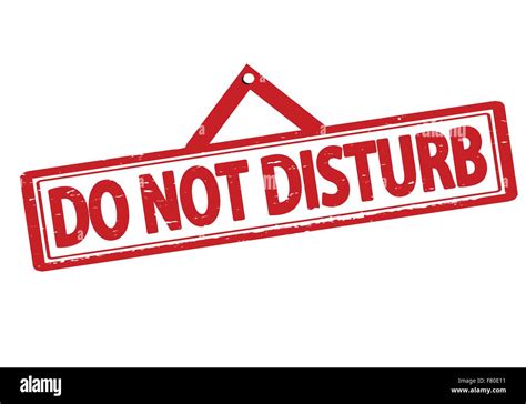 Do Not Disturb Stock Vector Image And Art Alamy