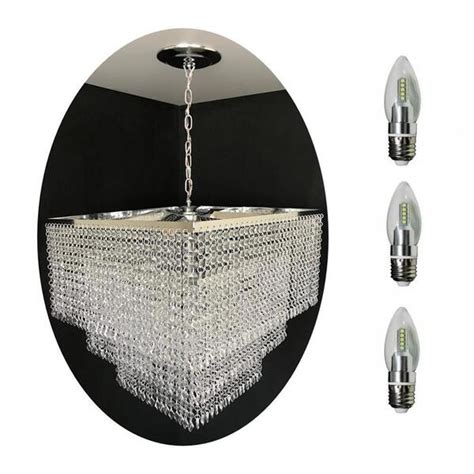 Lustre Pendente Cristal Acrílico Alto Brilho Lâmpadas Acl25 Leroy