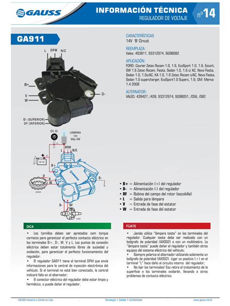 Pdf Informaci N T Cnica Gauss Ind Br Jam S Utilice L Mpara