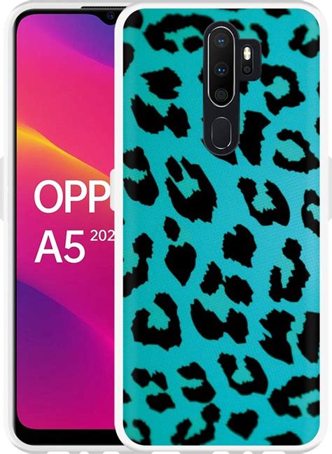 Oppo A Hoesje Luipaard Groen Zwart Designed By Cazy Bol