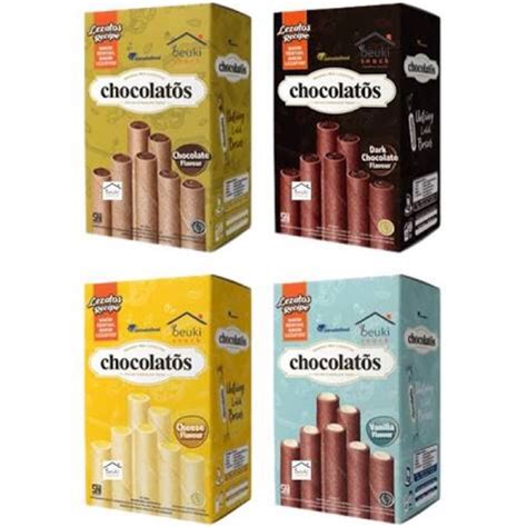 Jual Chocolatos Wafer Roll Long Box Isi 24pcs 14gr Coklat 1000 Dark