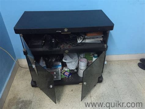 Black Tv Unit With Glass Shutters For Sale Gently Home Office