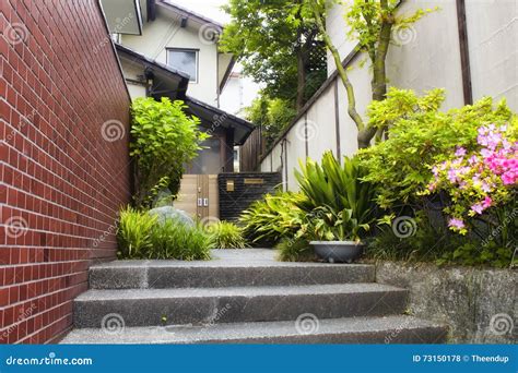 Entrance Of Japanese House Stock Photo Image Of Entry 73150178