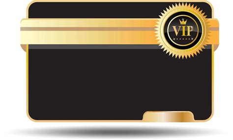 Black Vip Card With Gold Badge 11162284 Vector Art At Vecteezy