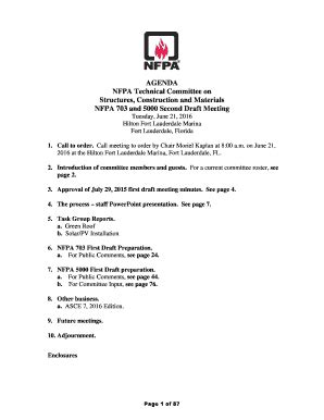 Fillable Online Nfpa NFPA Technical Committee On Nfpa Fax Email Print