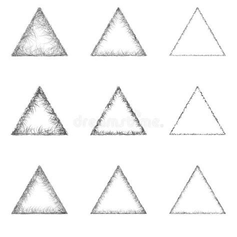 Sketch Triangle Design Element Set Stock Vector Illustration Of