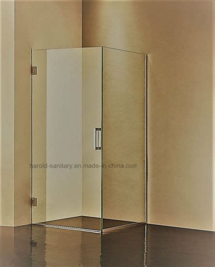 China Na 07 Frameless Brass 90 Degree Hinge Open Shower Enclosure