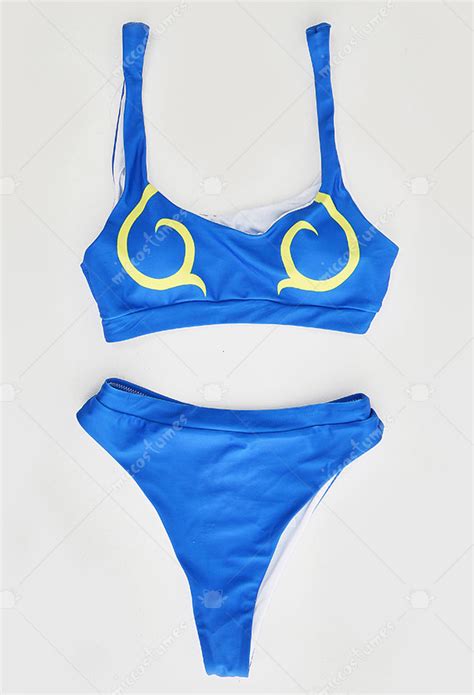 Chun Li Swimsuit Two Piece Bathing Suit Top Quality Bikini For Sale