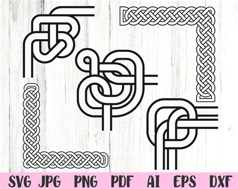 Celtic Corners Svg Celtic Svg Abstract Symbol Svg Svg Files Etsy