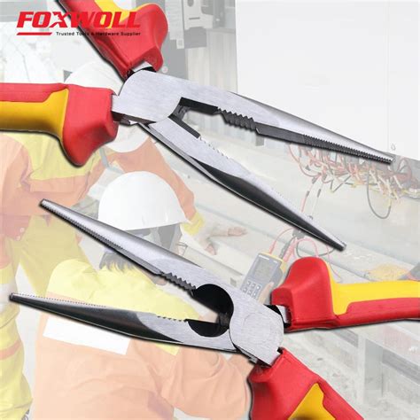 8 Inch Insulated Snipe Nose Pliers Long Needle Nose Injection Pliers