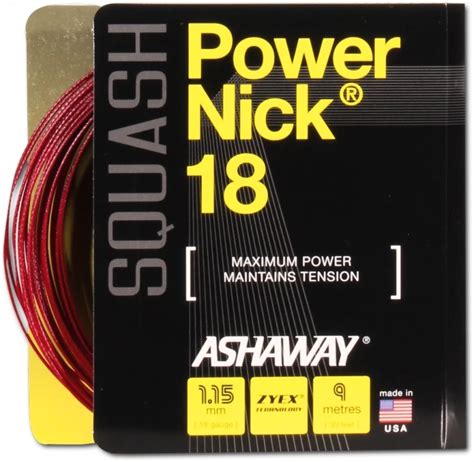 Squashsaite Ashaway Powernick Zyex Red Mm Sportega