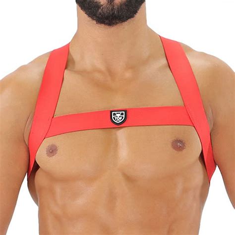 Tof Paris Harnais Elastique Fetish Rouge Inderwear