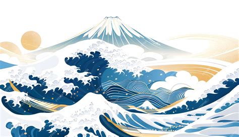 Premium Photo | Hokusai wave katsushika hokusai japanese landscape wallpaper hokusai mtfuji