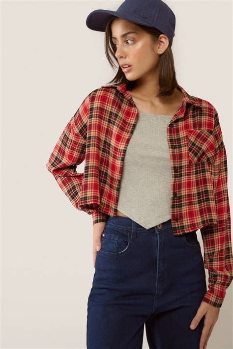 Camisero Semi Crop A Cuadros H O Trybu De Prati Tienda Online