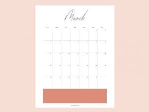 March Calendar Printable Anjahome