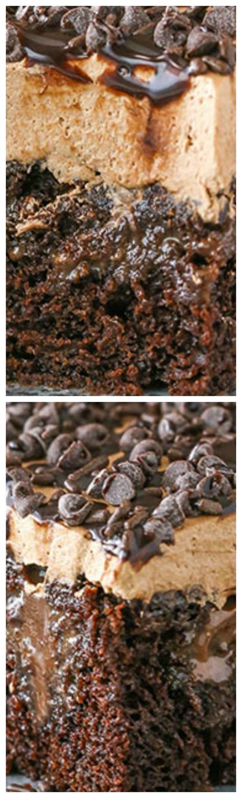 Baileys Chocolate Poke Cake Made With A Moist Baileys Chocolate Cake