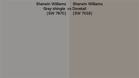 Sherwin Williams Gray Shingle Vs Dovetail Side By Side Comparison