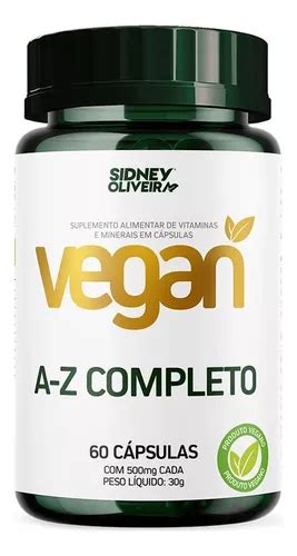 Vitaminas Minerais A Z Completo Vegano Capsulas Sidney Oliveira