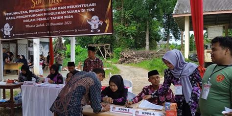 Jelang Pelaksanaan Pencoblosan Kpu Tanjab Timur Gelar Kegiatan Simulasi