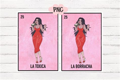 La Borracha La Toxica Loteria Card Png Etsy