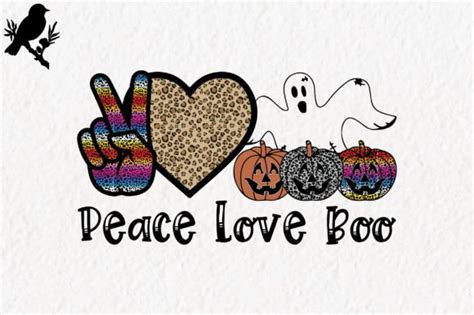 Peace Love Boo Sublimation Graphic By Aspirefhd Creative Fabrica