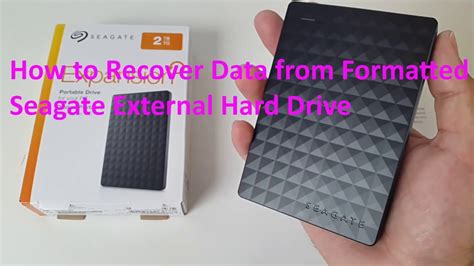 Accidentally Formatted Seagate External Hard Drive How To Recover