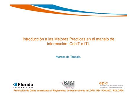 Cobit Itil Iso Marcos De Gobierno Ppt